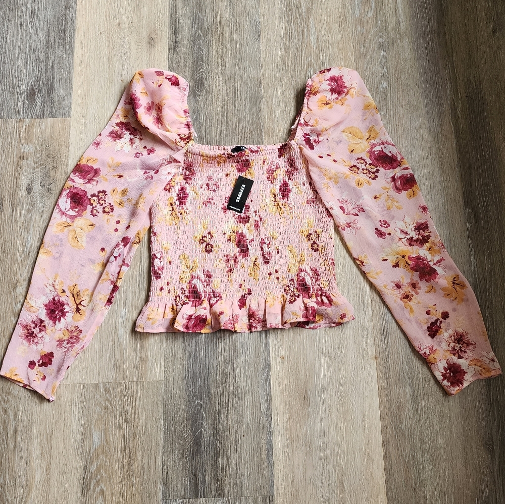 NWT EXPRESS FLORAL TOP - Picture 6 of 14